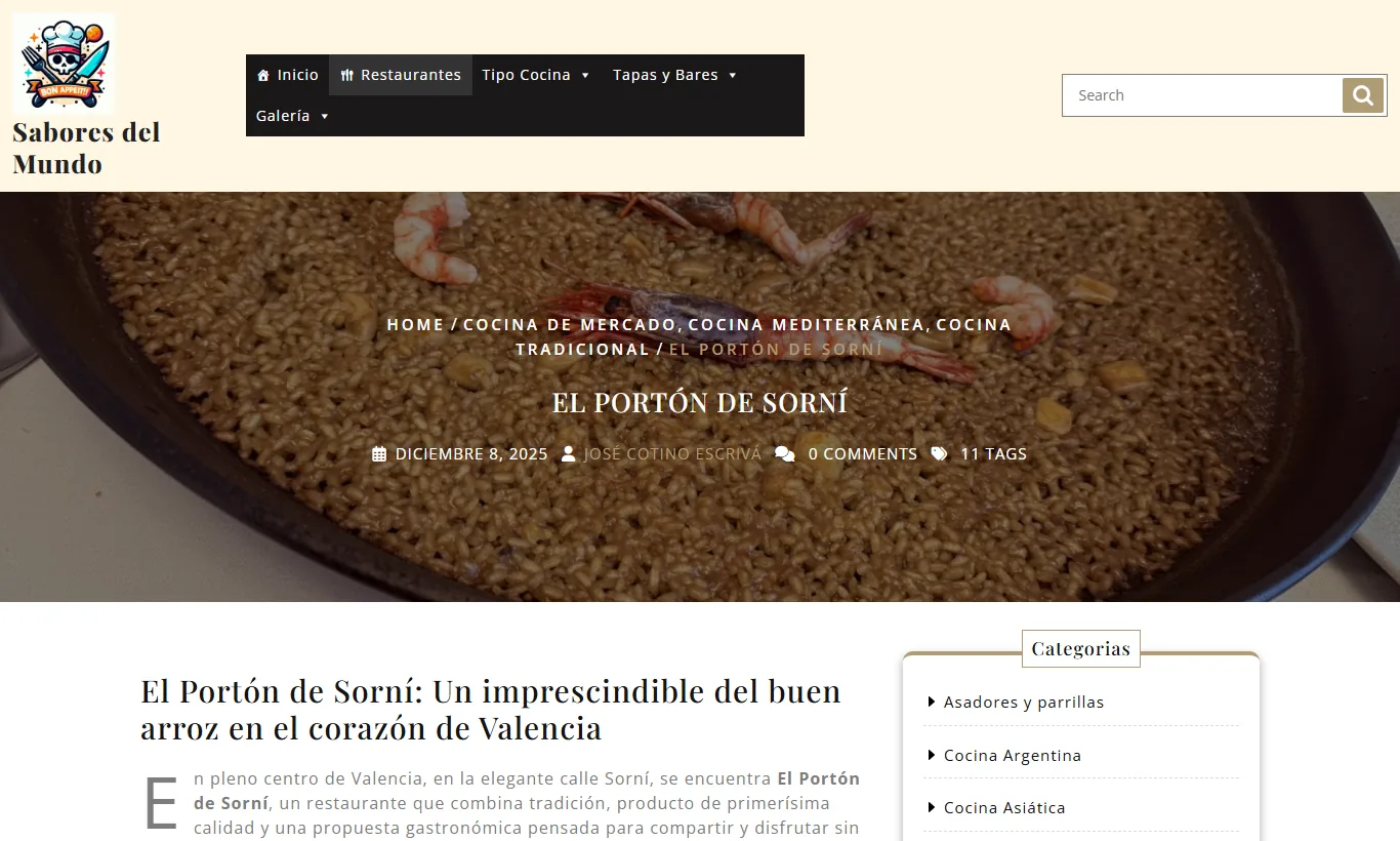 Artículo de José Cotino Escrivá sobre El Portón de Sorní